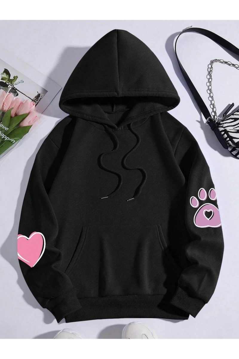 Unisex Kadın/Erkek Harajuka Sokakt Yazılı Grafik Sweat