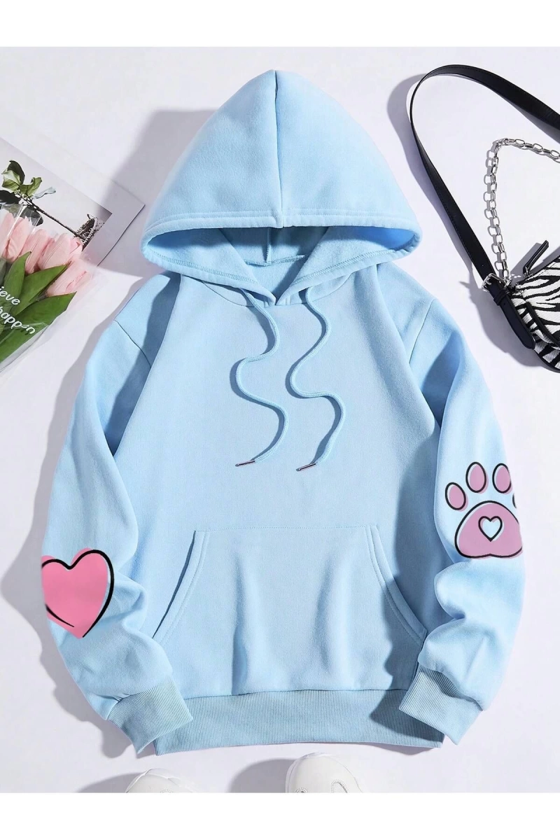 Unisex Kadın/Erkek Harajuka Sokakt Yazılı Grafik Sweat