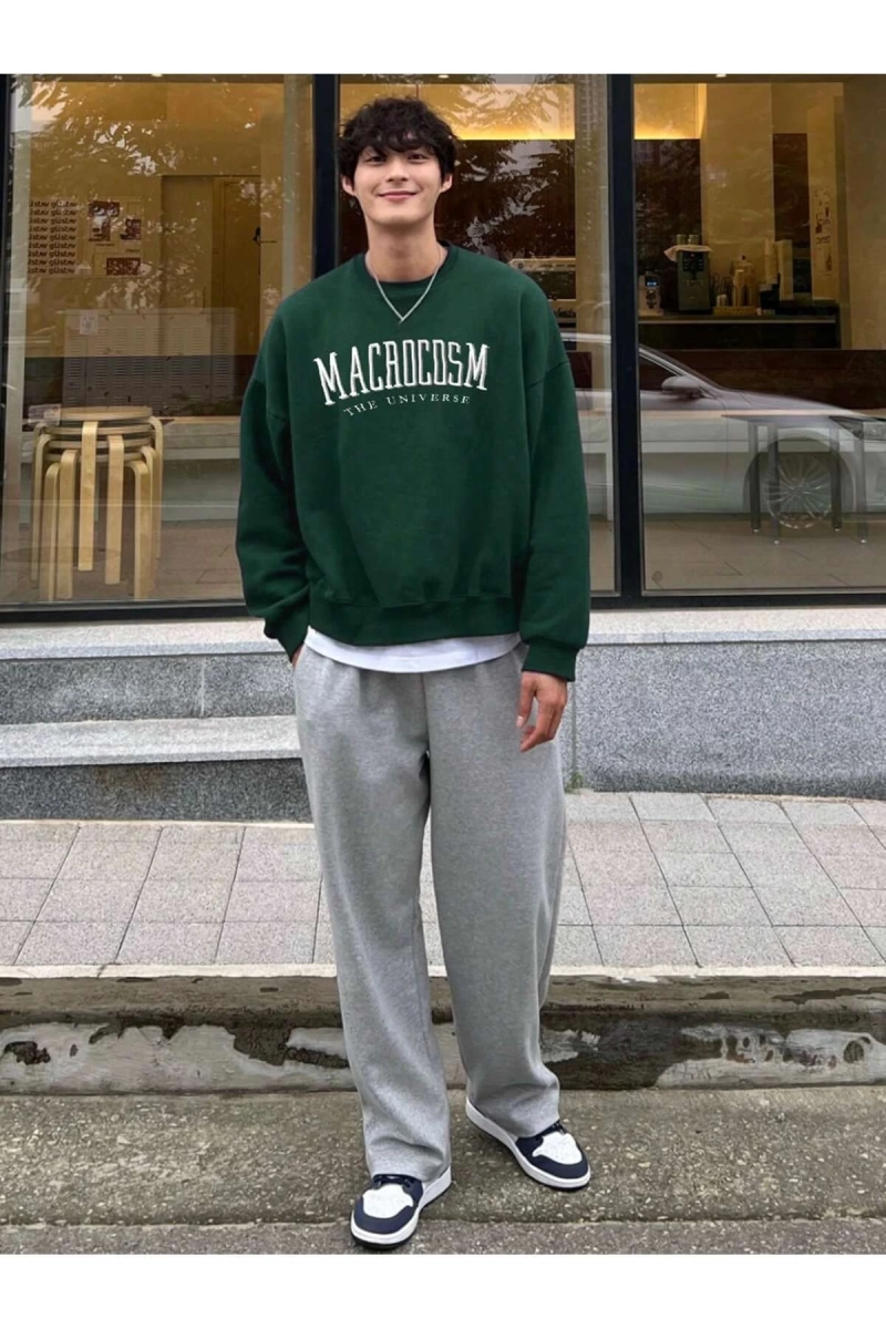 Unisex Kadın/Erkek Harajuka Sokakt Yazılı Grafik Sweat