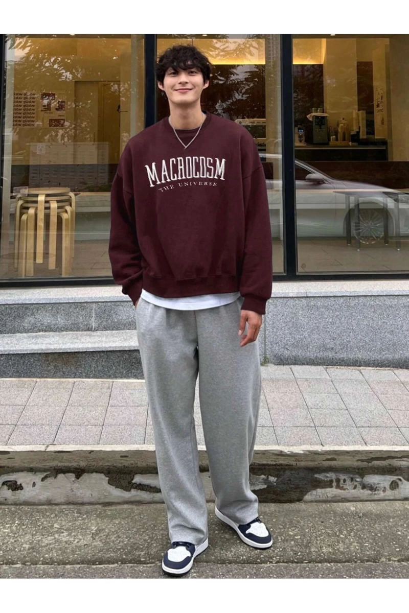 Unisex Kadın/Erkek Harajuka Sokakt Yazılı Grafik Sweat