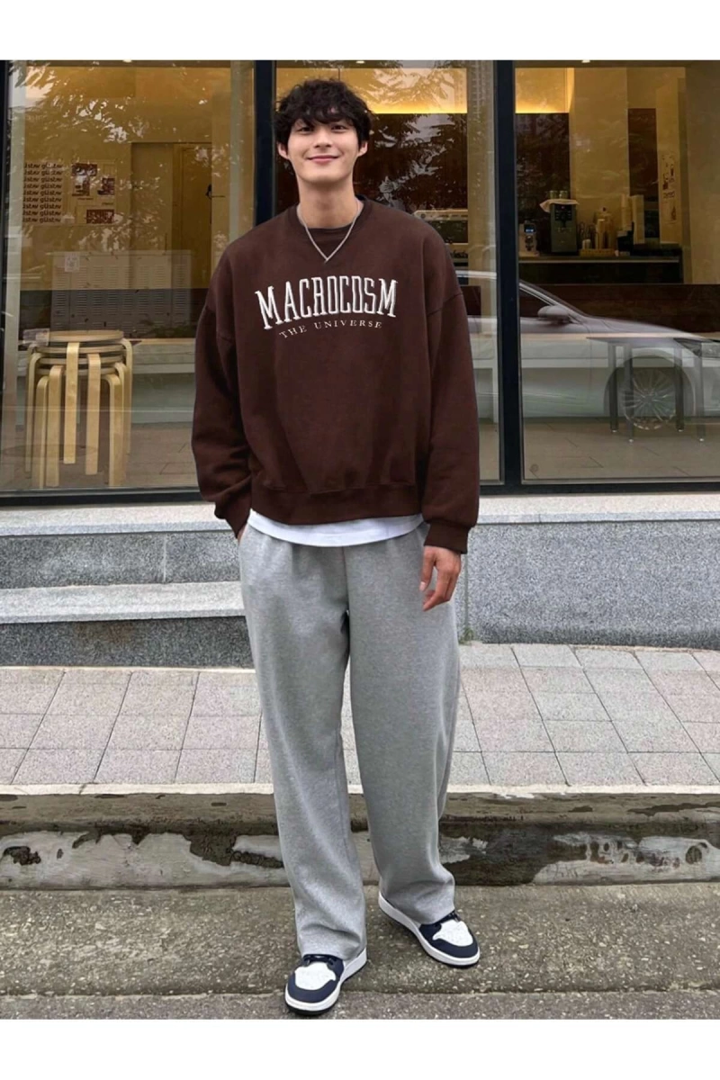 Unisex Kadın/Erkek Harajuka Sokakt Yazılı Grafik Sweat