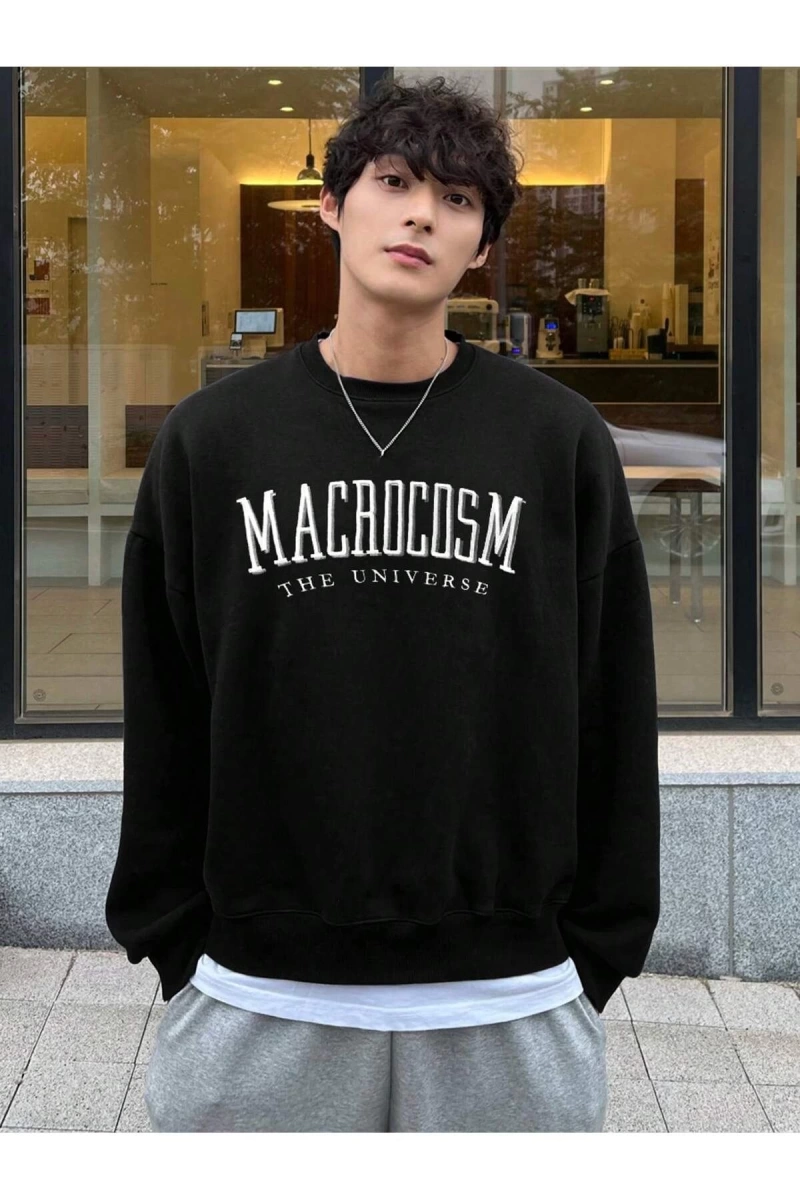 Unisex Kadın/Erkek Harajuka Sokakt Yazılı Grafik Sweat