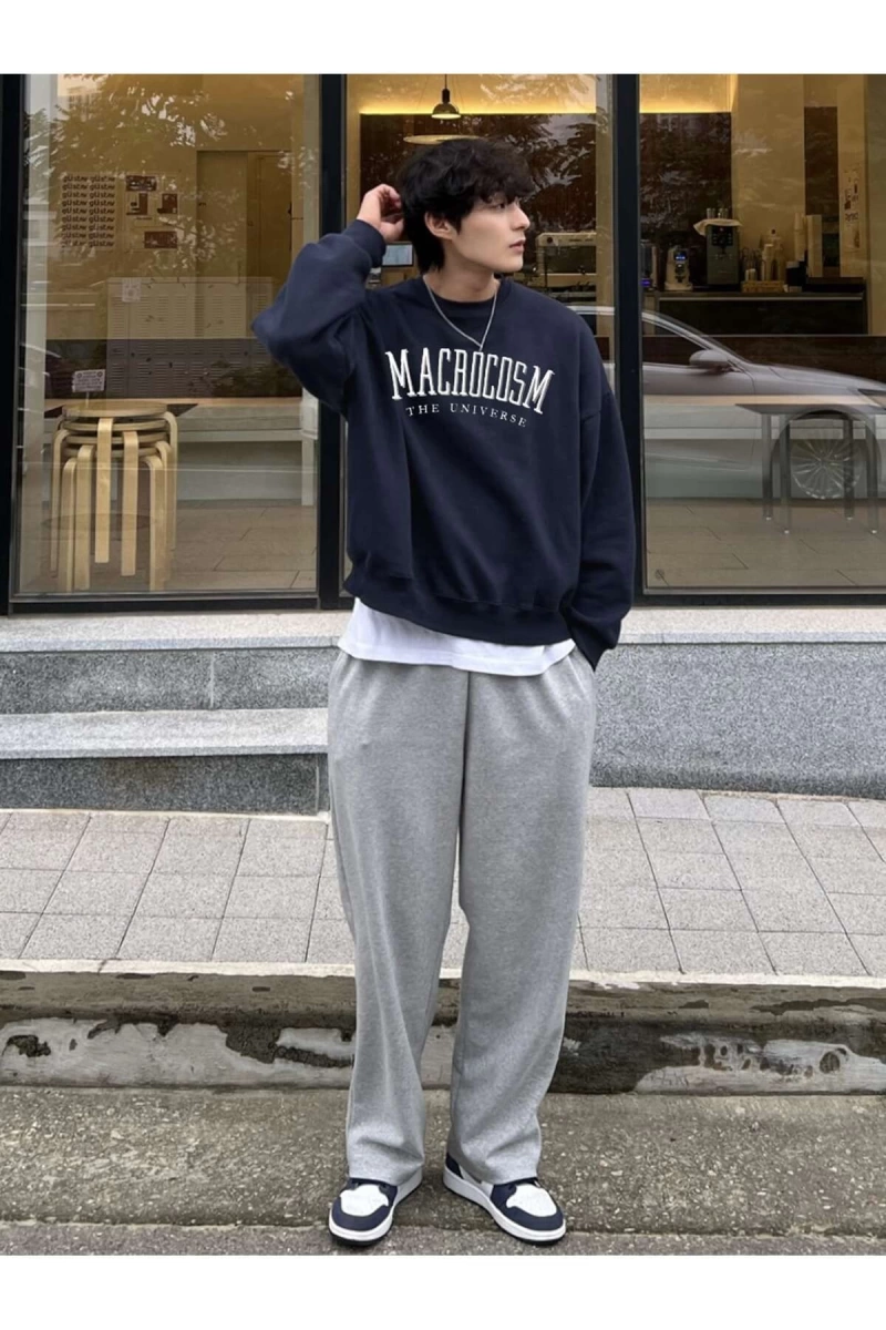 Unisex Kadın/Erkek Harajuka Sokakt Yazılı Grafik Sweat