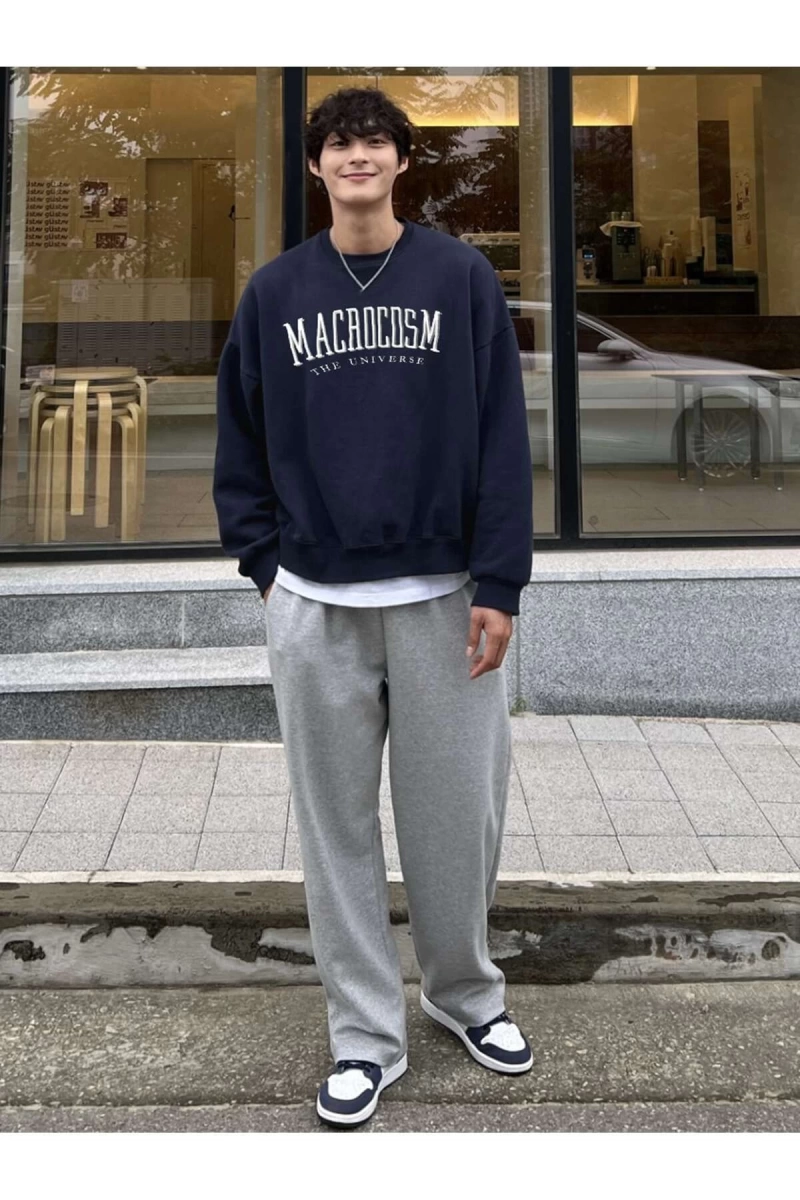 Unisex Kadın/Erkek Harajuka Sokakt Yazılı Grafik Sweat