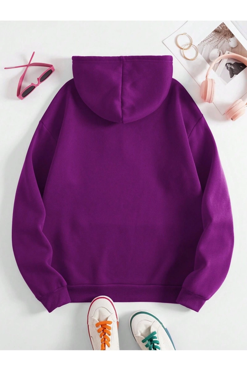 Unisex Kadın/Erkek Kanguru Cepli İpli Kapşonlu