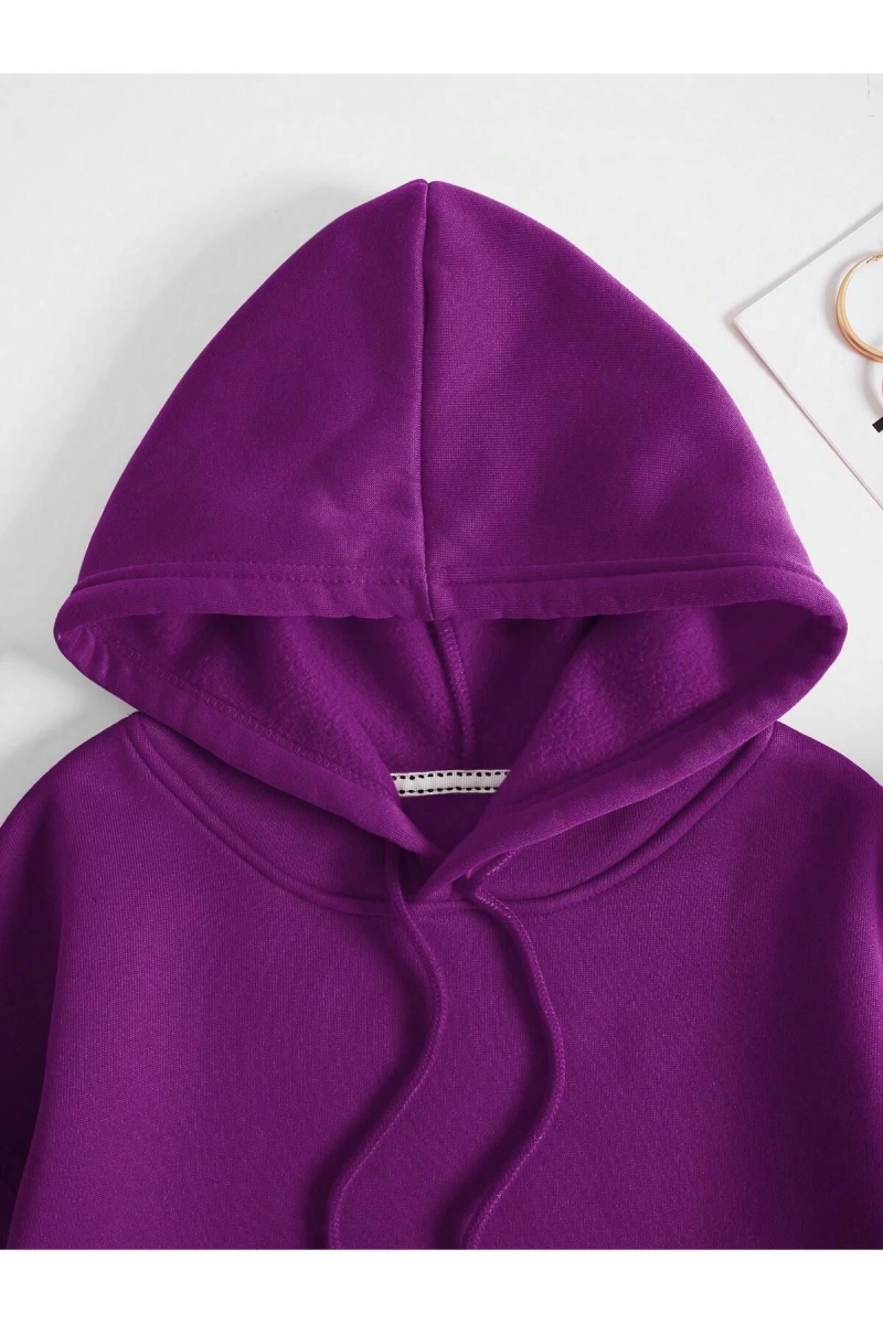 Unisex Kadın/Erkek Kanguru Cepli İpli Kapşonlu