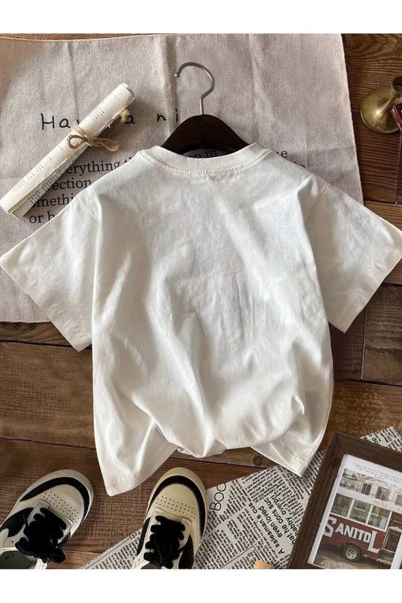 Unisex Kadın Erkek Mickey Mous Özel Baskılı Oversize Pamuk Penye T-shirt Açık gri