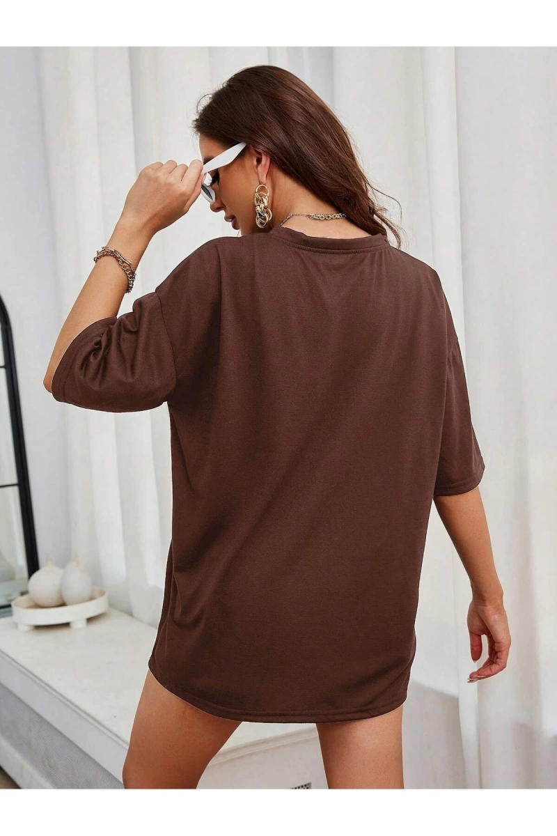 Unisex Kadın/Erkek NEW YORK Özel Baskılı Renkli Oversize Penye T-Shirt