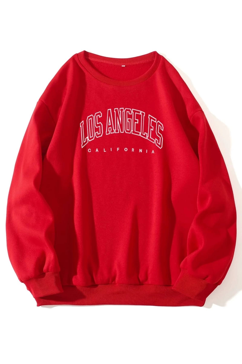 Unisex Kadın/Erkek Yazılı Grafik Sweat