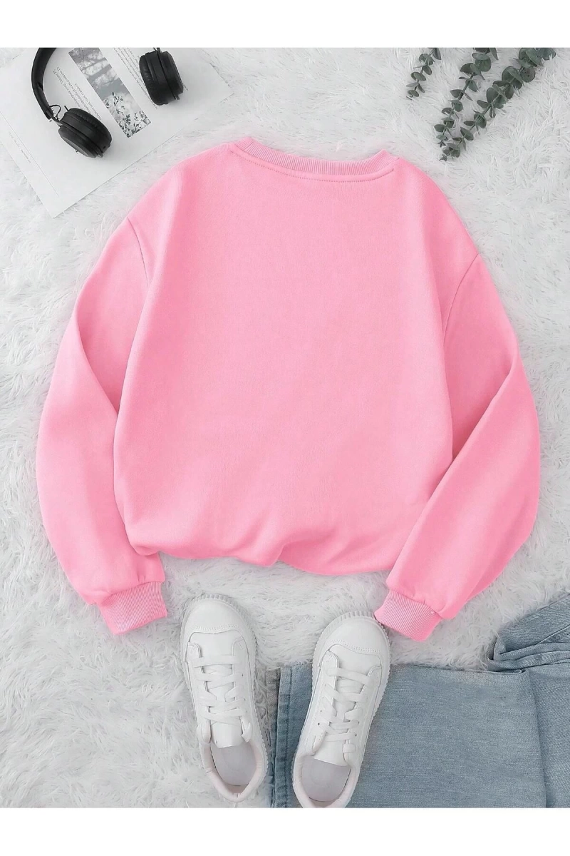 Unisex Kadın/Erkek Yazılı Grafik Sweat