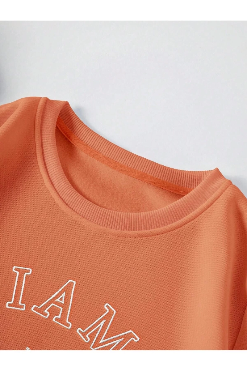 Unisex Kadın/Erkek Yazılı Grafik Sweat