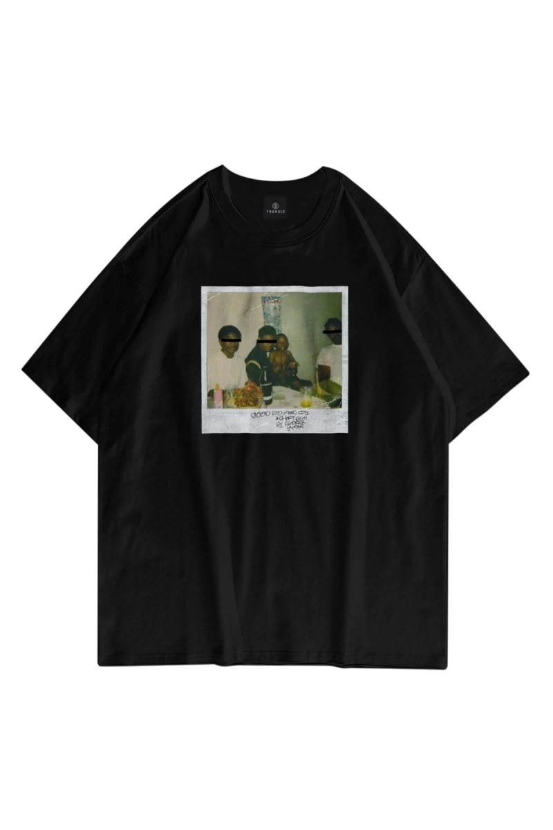 Unisex Kendrick Lamar M.a.a.d City Siyah Tshirt