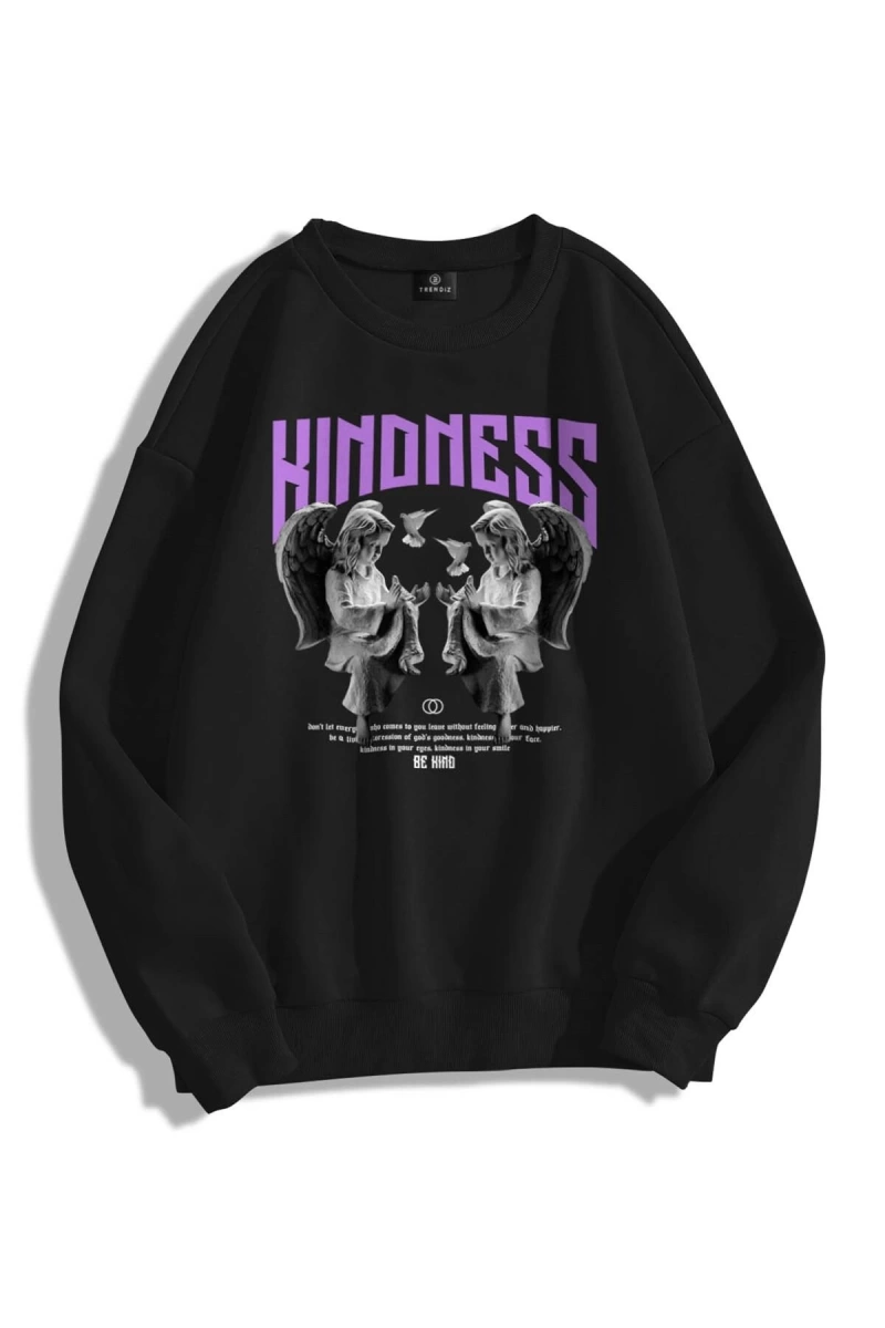 Unisex Kindness Bisiklet Yaka Sweatshirt