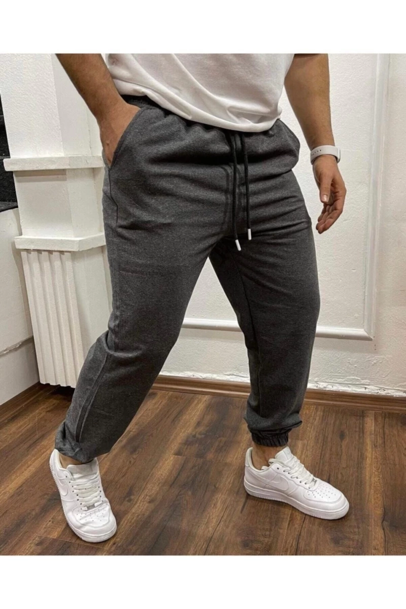 Unisex Koyu Gri Kelepçe Paça Koyu Gri