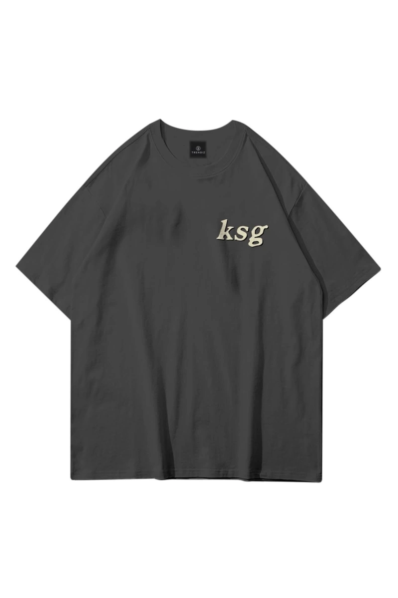 Unisex Ksg Kids See Ghosts Antrasit Tshirt
