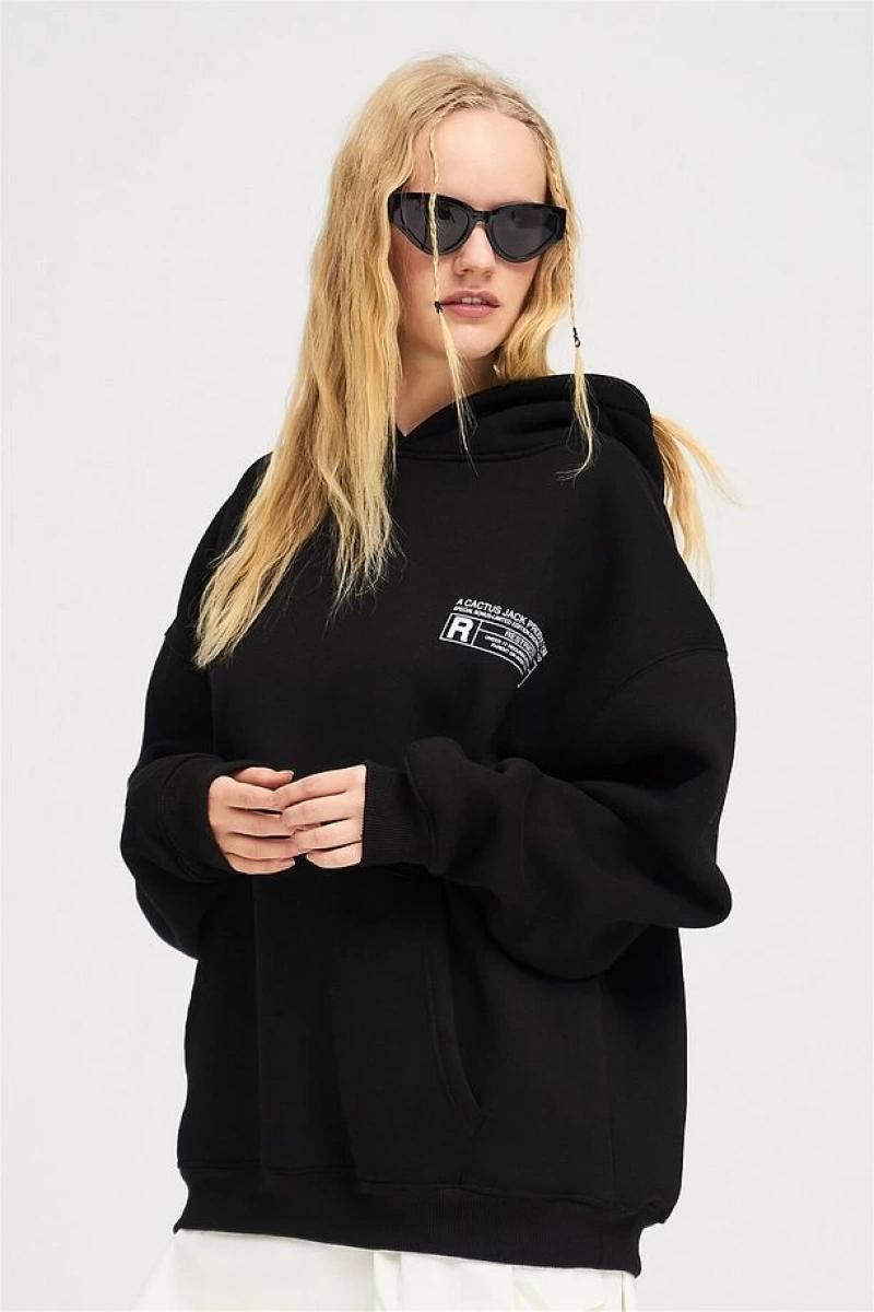 Unisex Look Mom I Can Fly Renkli Siyah Sweatshirt Siyah