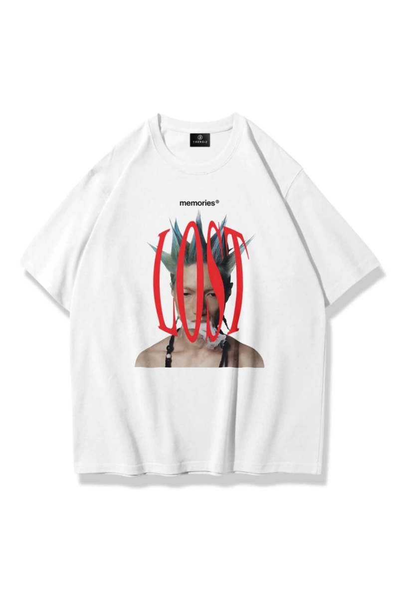 Unisex Lost Memories Tshirt Beyaz