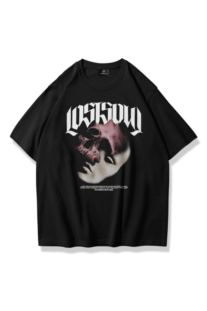Unisex Lost Soul Tshirt Siyah