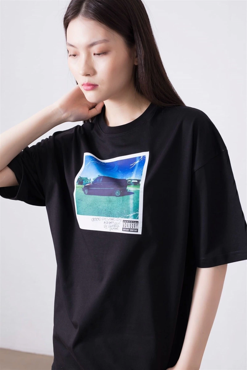 Unisex M.a.a.d City Kendrick Lamar Siyah Tshirt