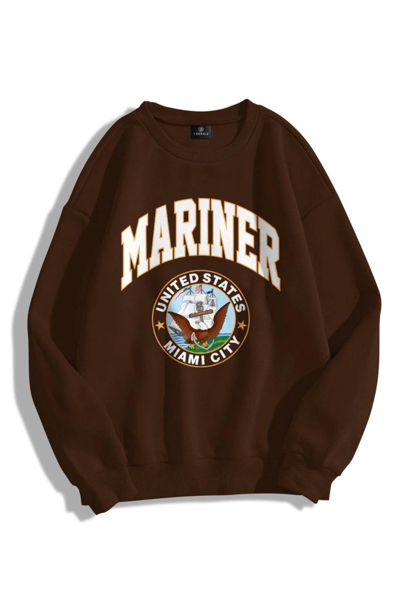 Unisex Mariner Bisiklet Yaka Sweatshirt