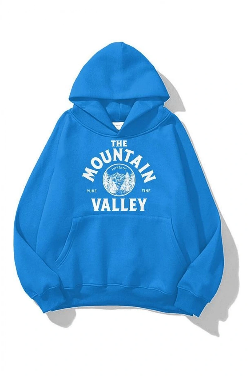 Unisex Mountain Valley Sweatshirt Mavi