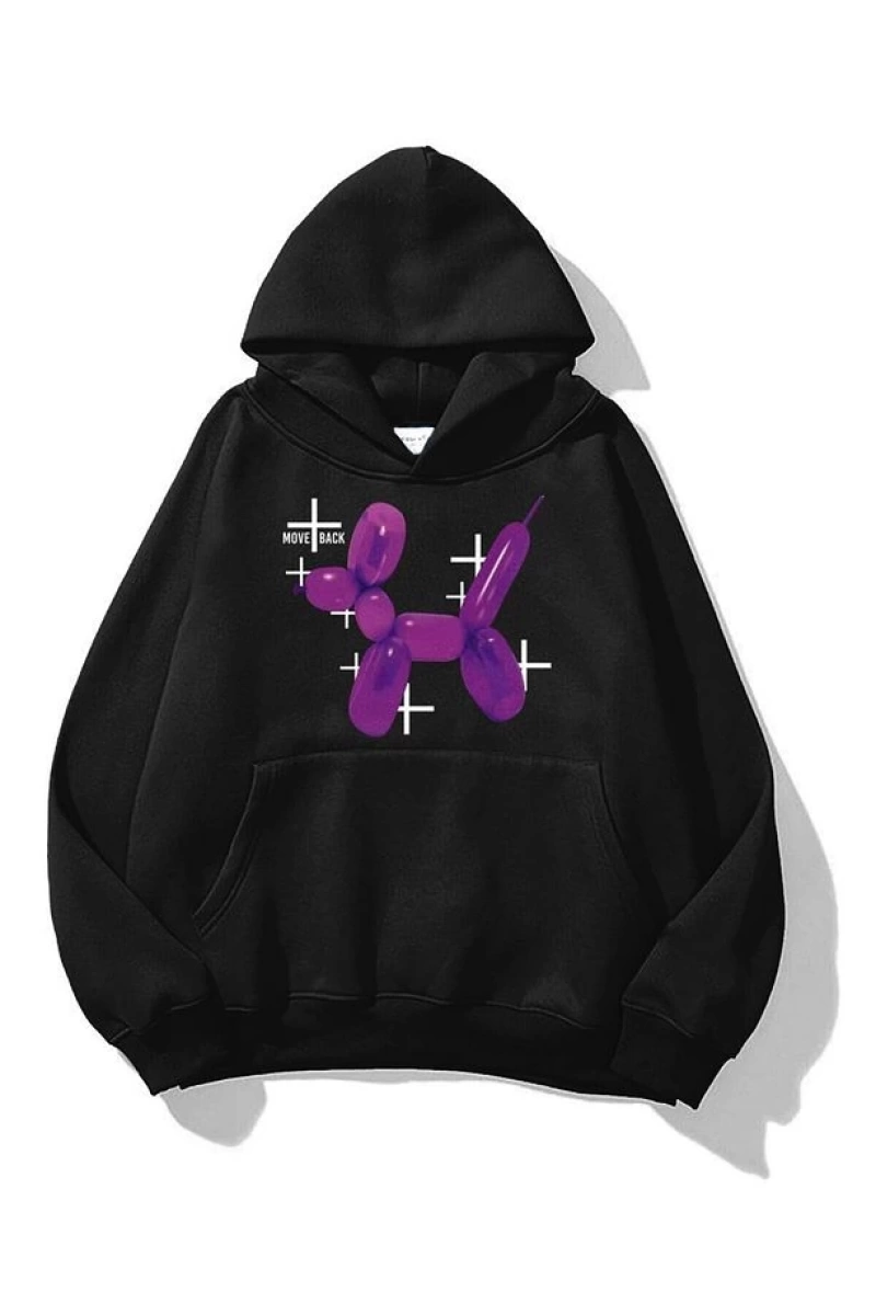 Unisex Move Back Sweatshirt Siyah