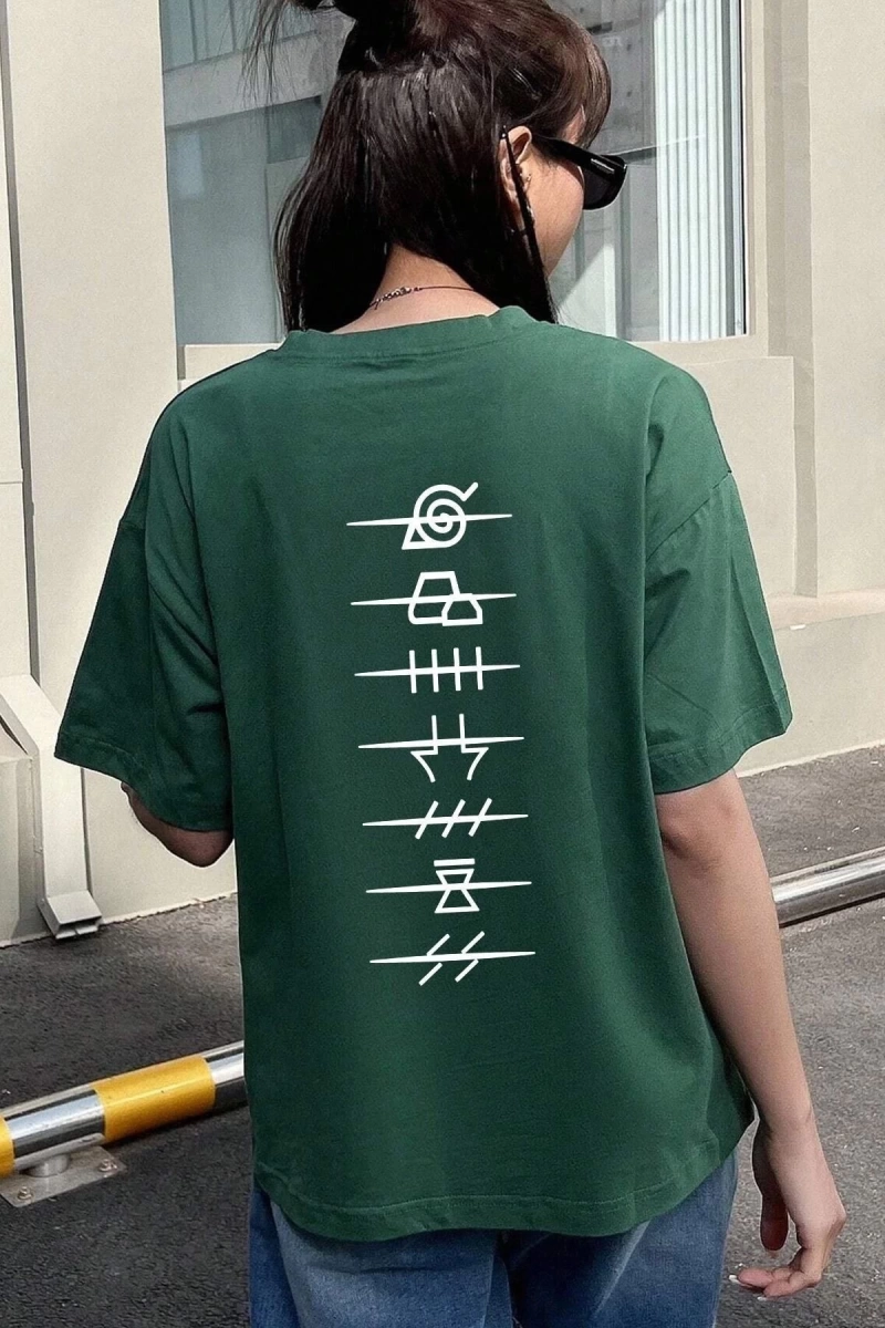 Unisex Ninja Akatsuki Baskılı T-shirt