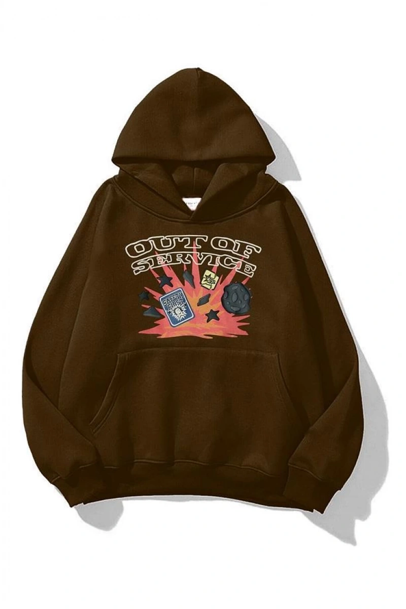 Unisex Out of Service Sweatshirt Gri