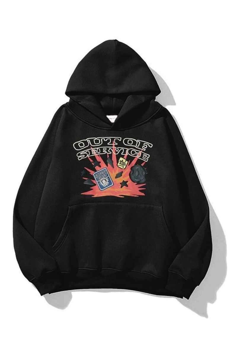 Unisex Out of Service Sweatshirt Gri