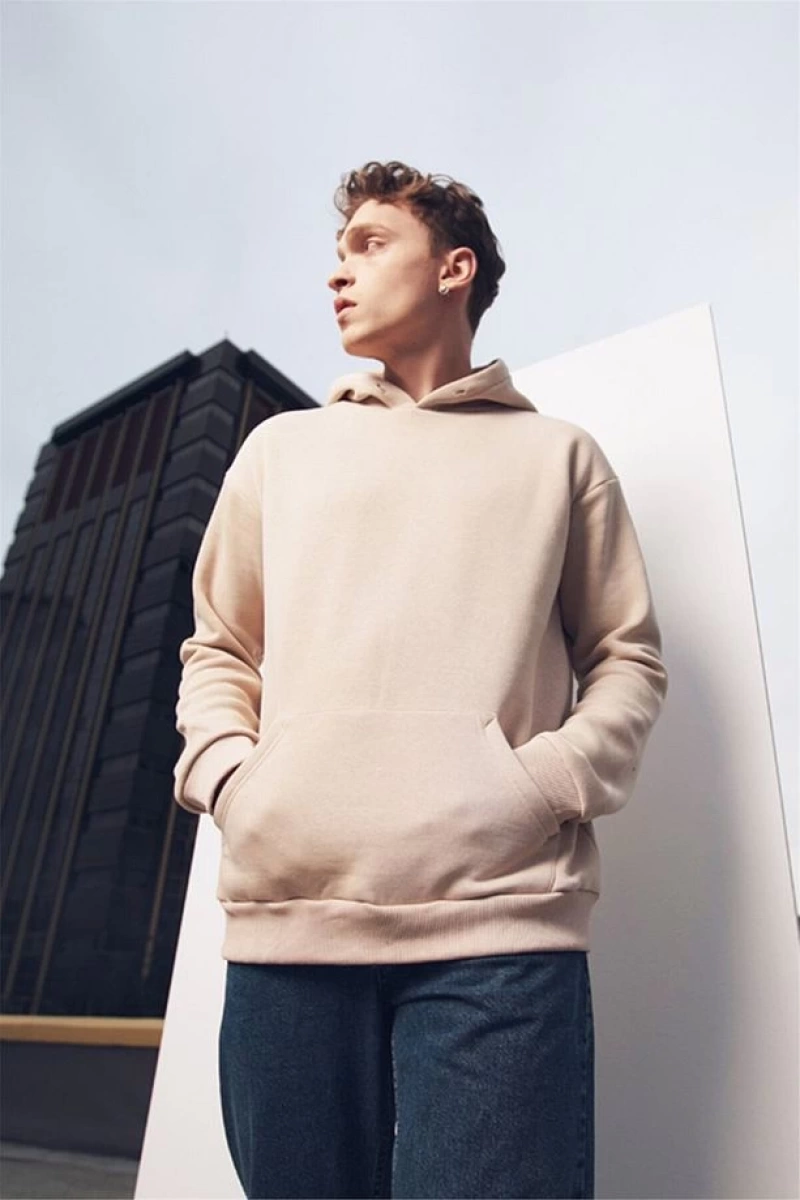 Unisex Oversize Basic Sweatshirt Hoodie Mor