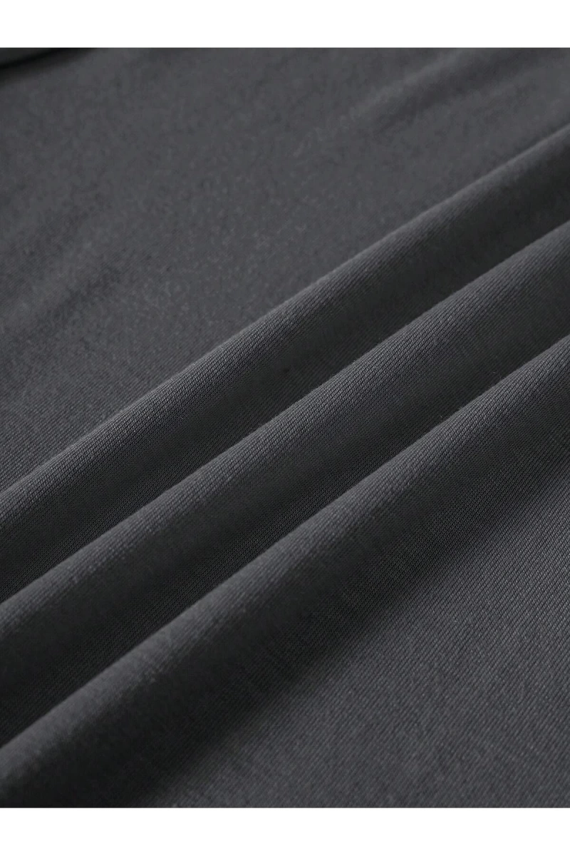 Unisex Oversize Kalıp Bina Ve Slogan Grafiği Düşük Omuz Harajuku Style