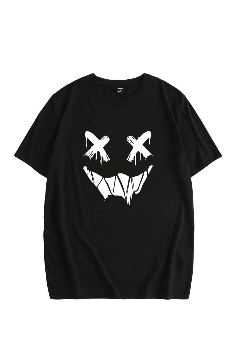 Unisex Oversize Kalıp Karikatür Grafikli Harajuku Style