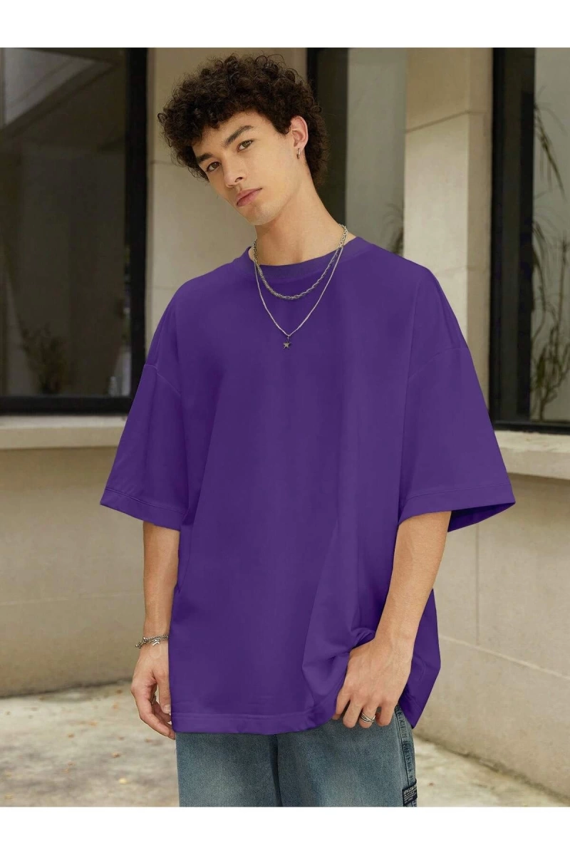 Unisex Oversize Kalıp Katı Damla Omuz Büyük Boy Harajuku Style