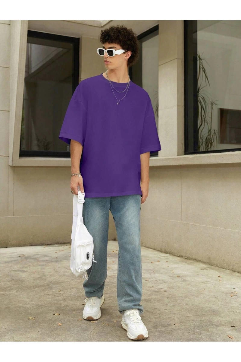 Unisex Oversize Kalıp Katı Damla Omuz Büyük Boy Harajuku Style