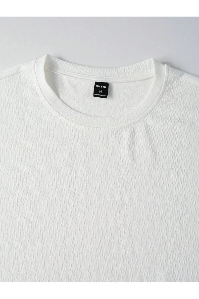 Unisex Oversize Kalıp Mektup Grafik Damla Omuz Harajuku Style