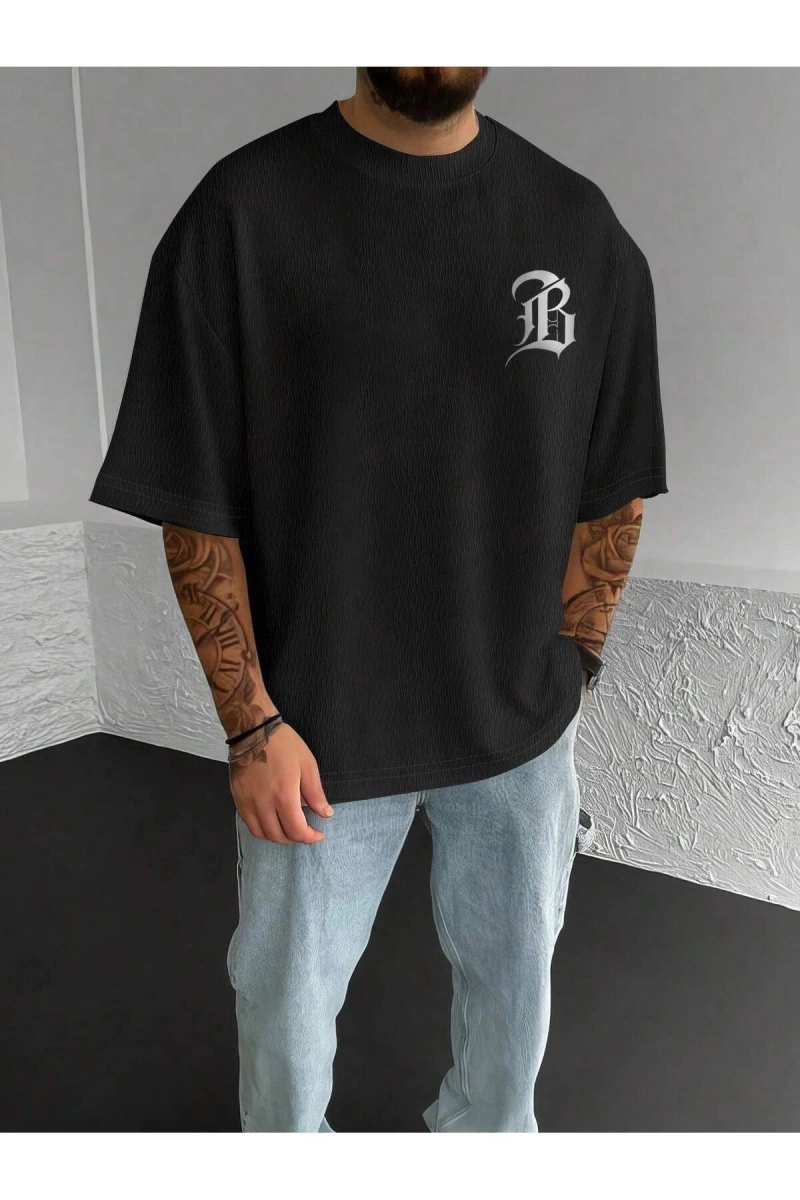 Unisex Oversize Kalıp Mektup Grafikli Harajuku Style
