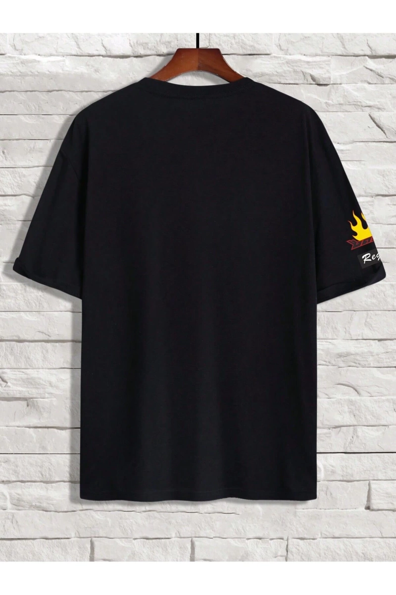 Unisex Oversize Kalıp Mektup Grafikli Harajuku Style