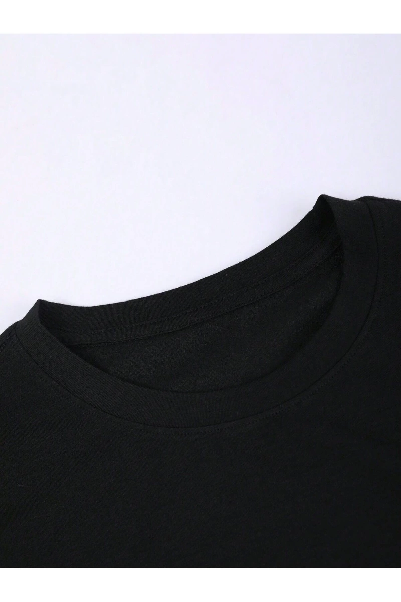 Unisex Oversize Kalıp Sloganlı ve İskelet Baskılı Harajuku Style