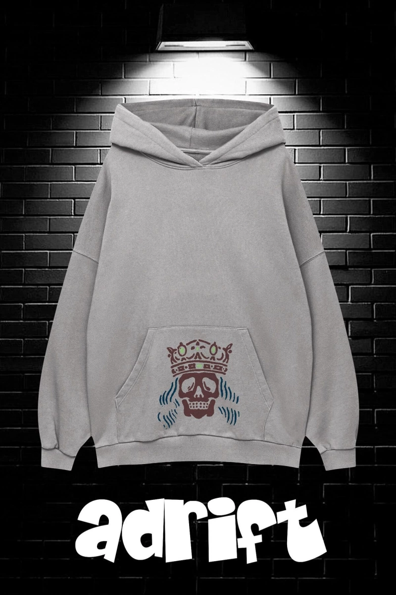 Unisex Oversize Kapüşonlu Kanguru Cepli Get High Stay High Baskılı Sweatshirt Hoodie