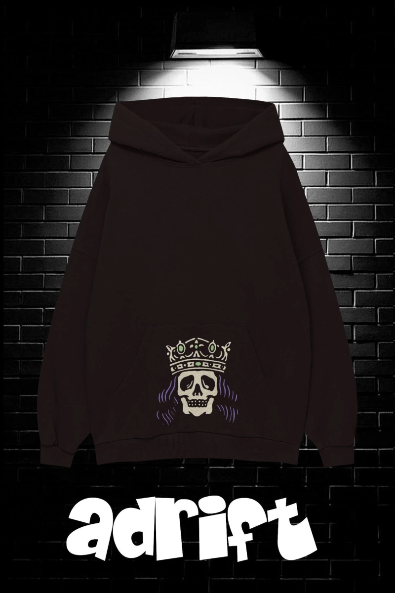 Unisex Oversize Kapüşonlu Kanguru Cepli Get High Stay High Baskılı Sweatshirt Hoodie