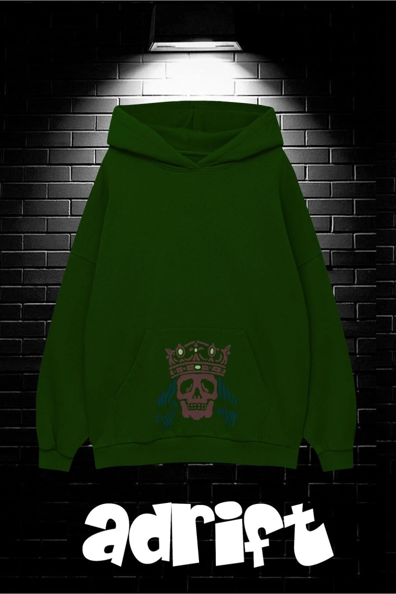Unisex Oversize Kapüşonlu Kanguru Cepli Get High Stay High Baskılı Sweatshirt Hoodie