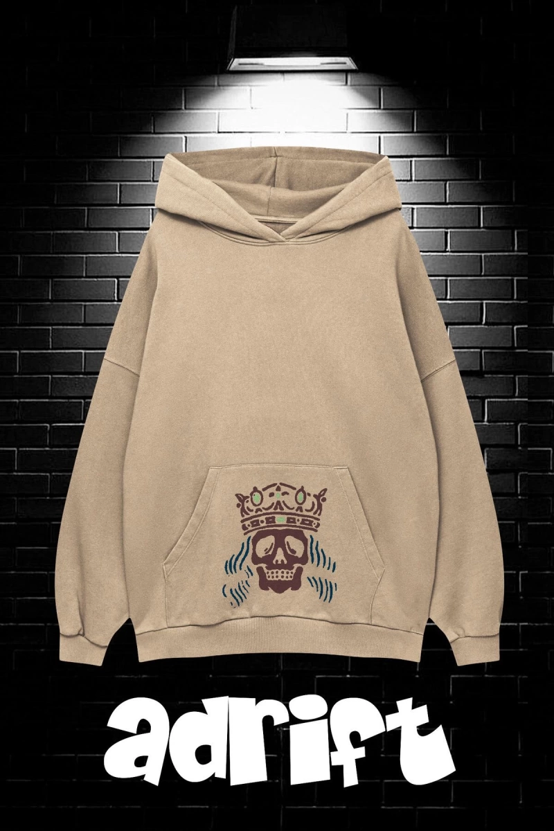 Unisex Oversize Kapüşonlu Kanguru Cepli Get High Stay High Baskılı Sweatshirt Hoodie