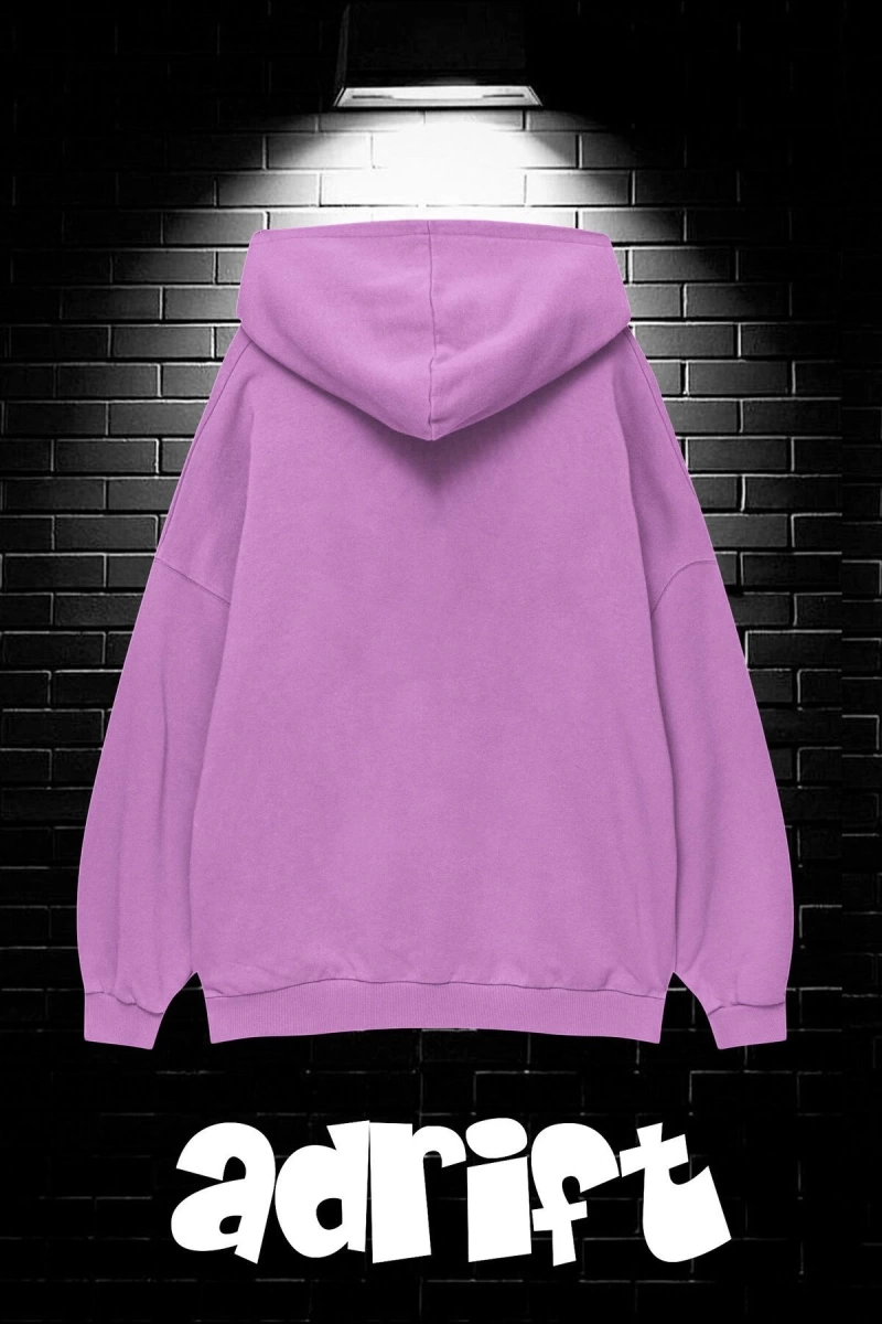 Unisex Oversize Kapüşonlu Kanguru Cepli Timberwolves Baskılı Sweatshirt Hoodie