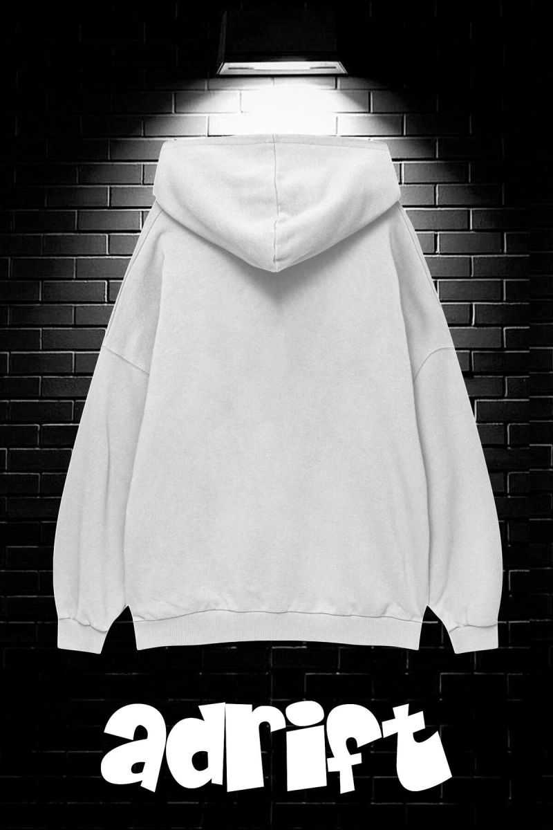 Unisex Oversize Kapüşonlu Kanguru Cepli Timberwolves Baskılı Sweatshirt Hoodie