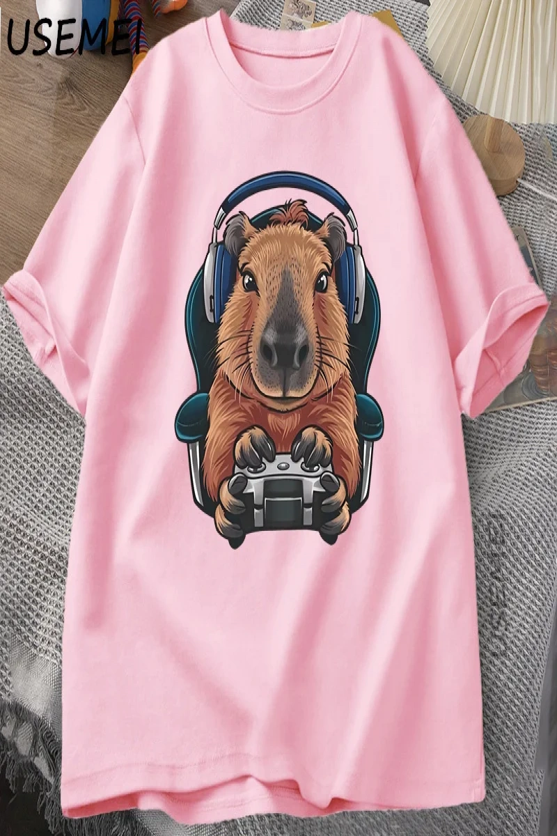 Unisex Oyuncu Kapibara Gömlek, Kapibara Tank Top, Grafik Sevimli Kemirgen Tişörtü, Denetleyic 2982