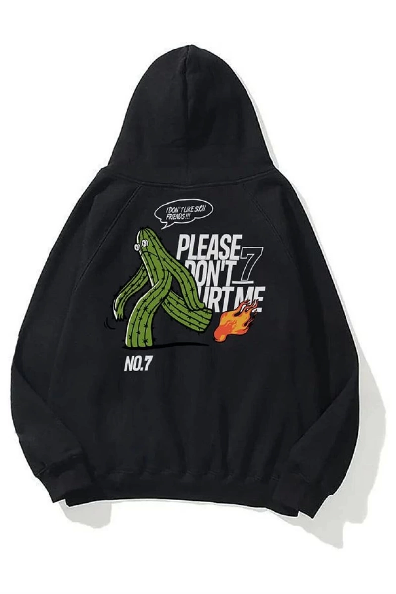 Unisex Please Dont Hurt Me Sweatshirt Hoodie Gri