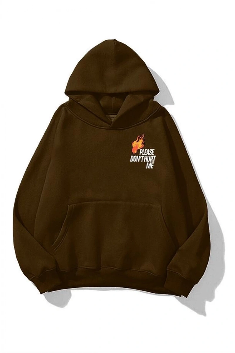 Unisex Please Dont Hurt Me Sweatshirt Hoodie Gri