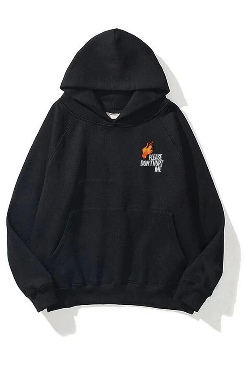 Unisex Please Dont Hurt Me Sweatshirt Hoodie Gri