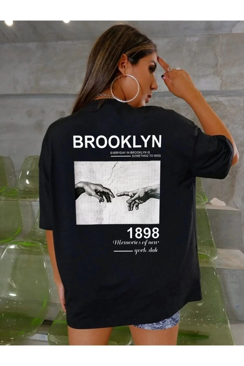 Unisex Rahat Kesim Brooklyn El Oversize T-shirt