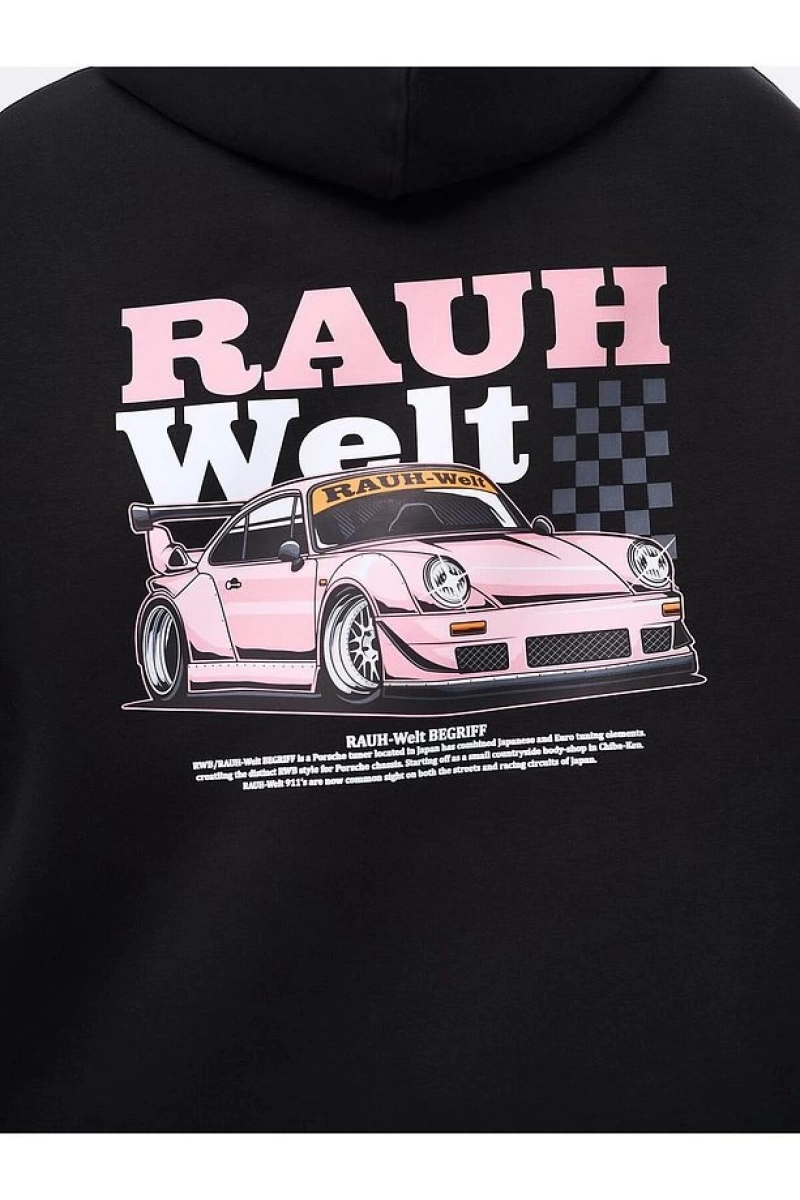 Unisex Rauh Welt Sweatshirt Siyah